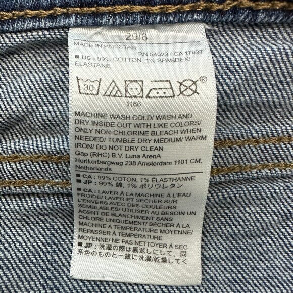 Banana Republic Girlfriend Jean Women's size 8 Dark Wash Blue Denim Jeans - Picture 4 of 5